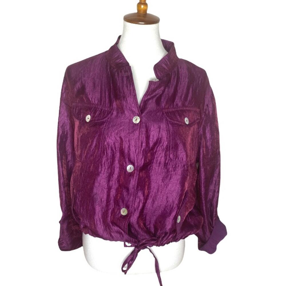 Vintage Purple Iridescent Lightweight Shirt / Shacket Size XL
